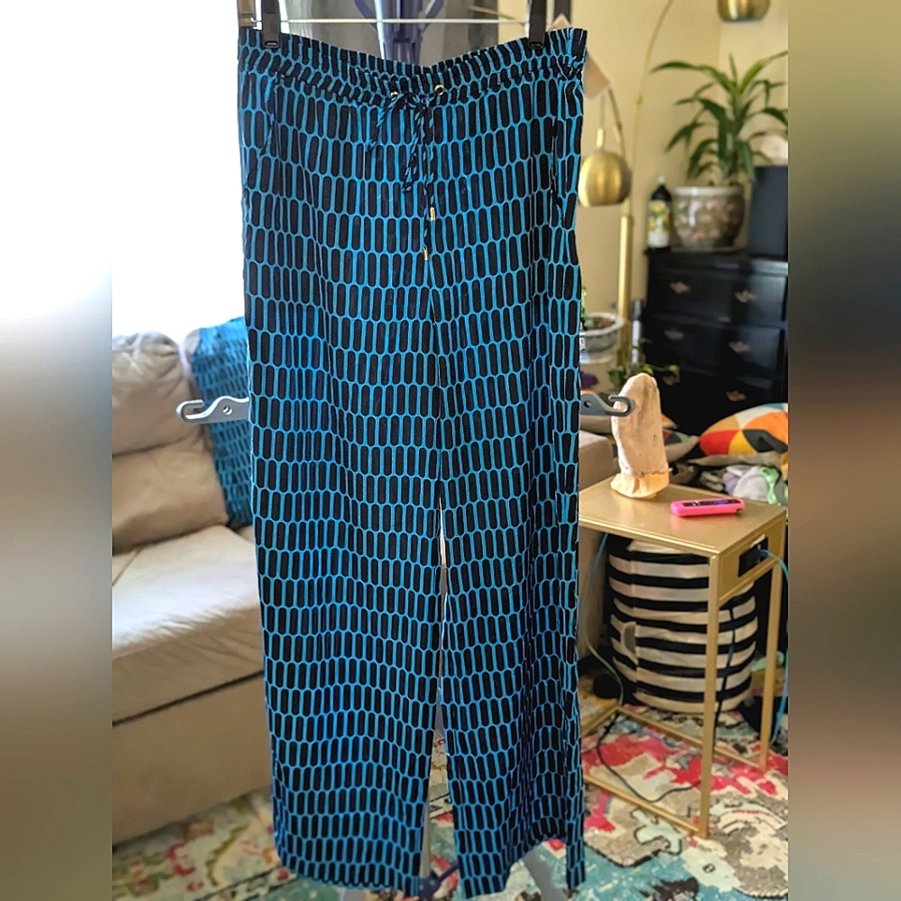 Michael Kors Summer Blue Patterned Pants